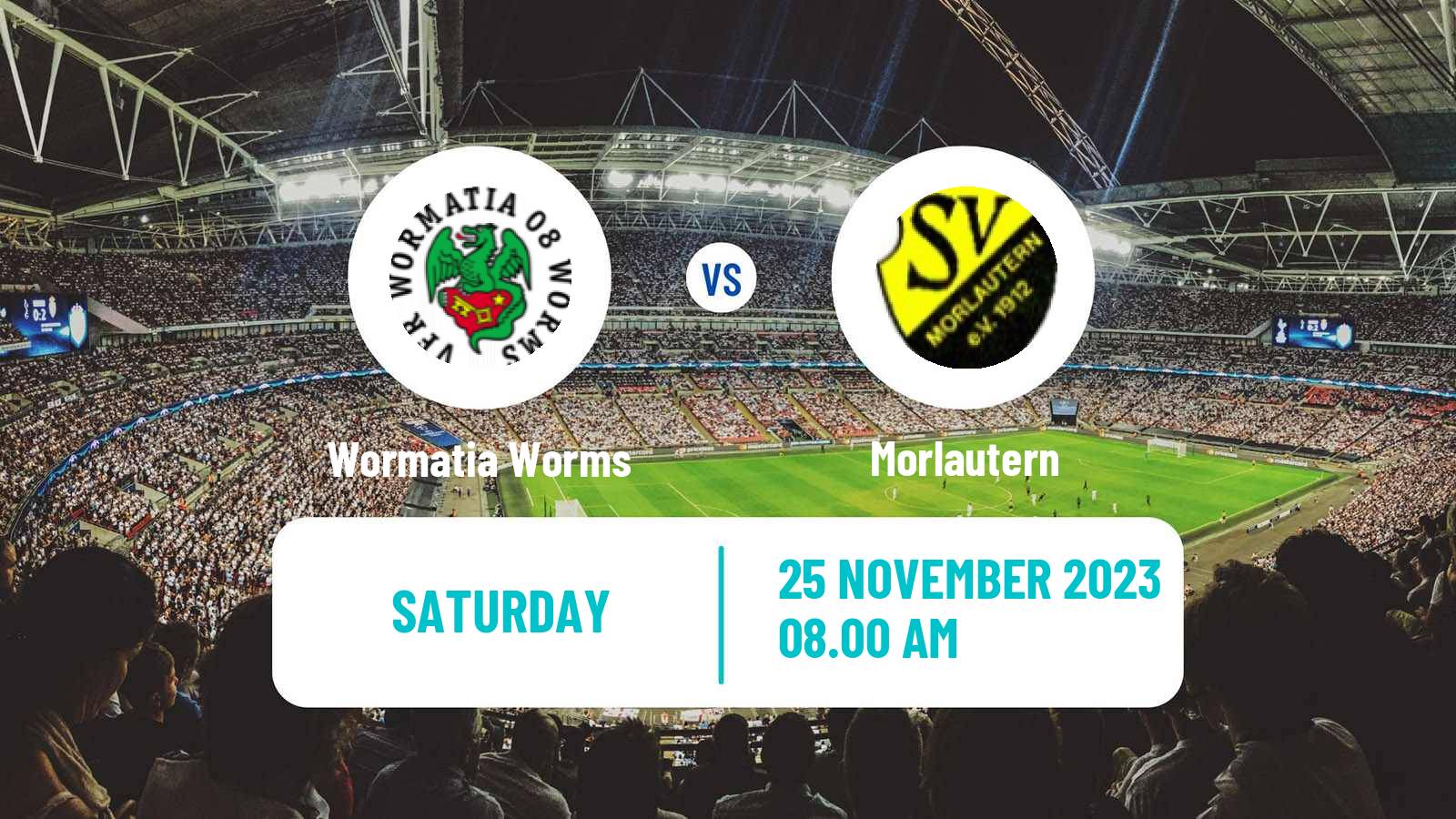Soccer German Oberliga Rheinland-Pfalz/Saar Wormatia Worms - Morlautern