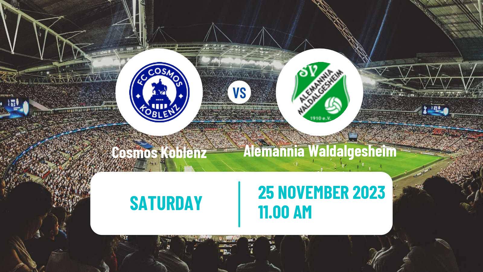 Soccer German Oberliga Rheinland-Pfalz/Saar Cosmos Koblenz - Alemannia Waldalgesheim