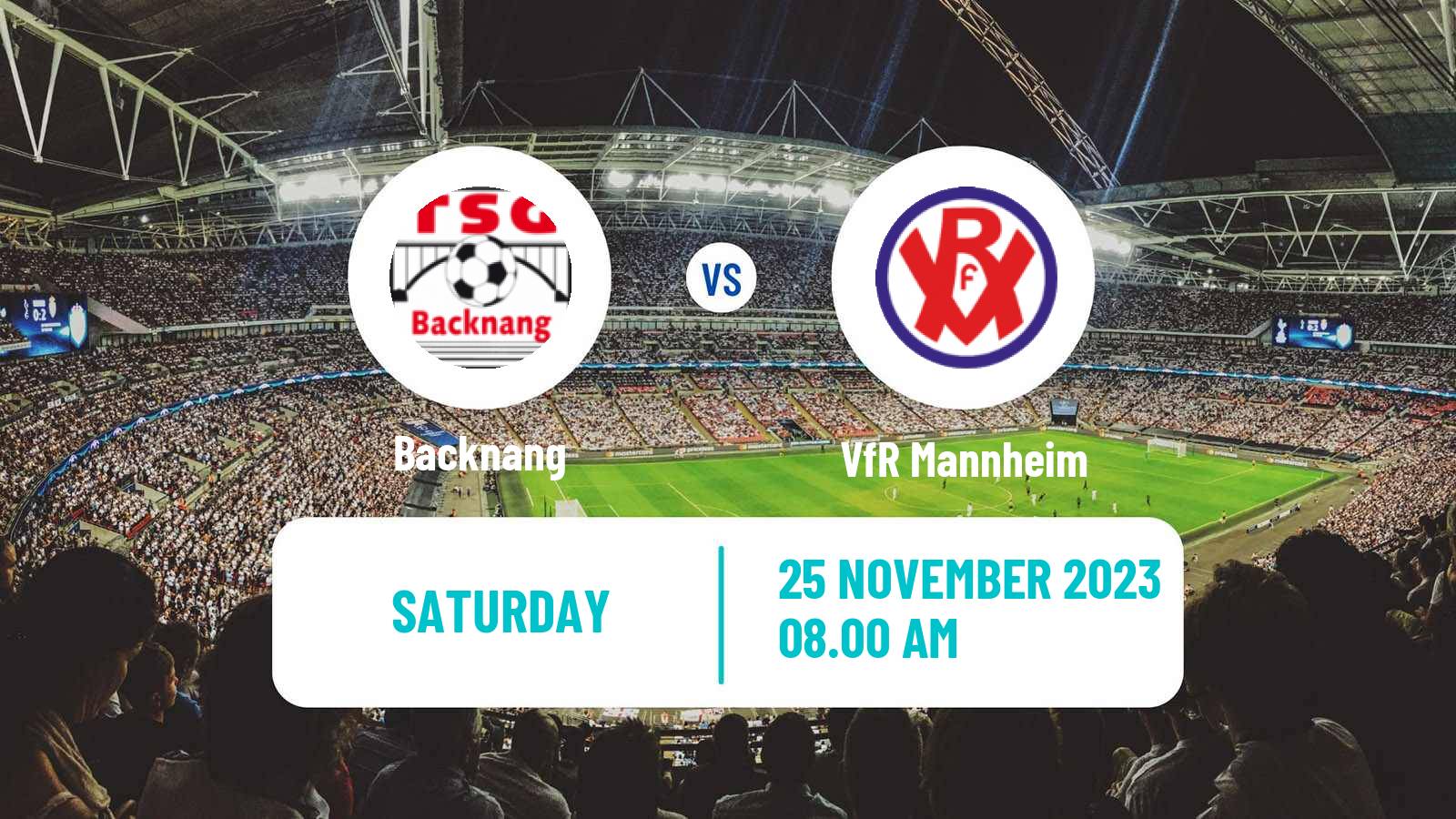 Soccer German Oberliga Baden-Württemberg Backnang - VfR Mannheim
