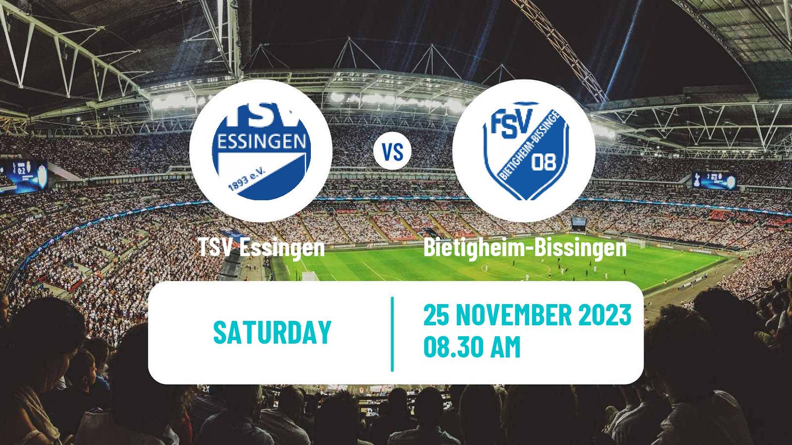Soccer German Oberliga Baden-Württemberg Essingen - Bietigheim-Bissingen
