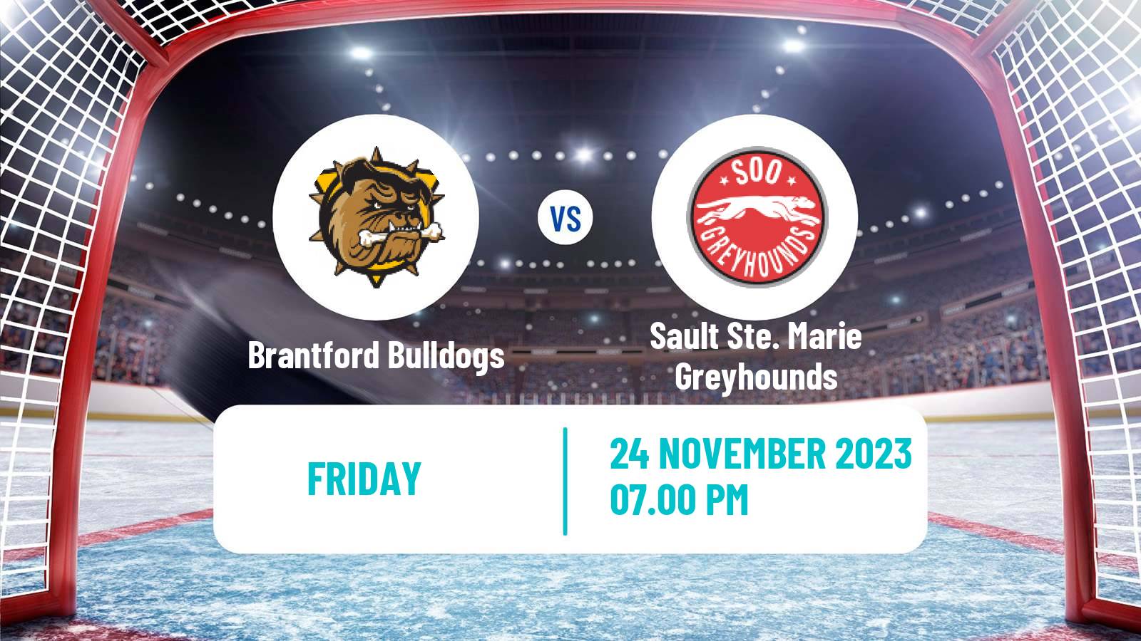 Hockey OHL Brantford Bulldogs - Sault Ste. Marie Greyhounds