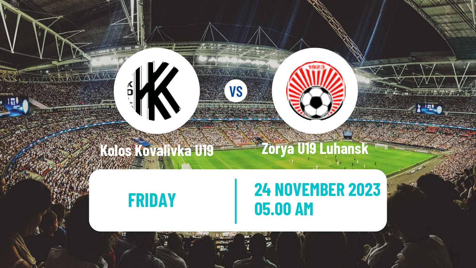 Soccer Ukranian Youth League Kolos Kovalivka U19 - Zorya U19 Luhansk