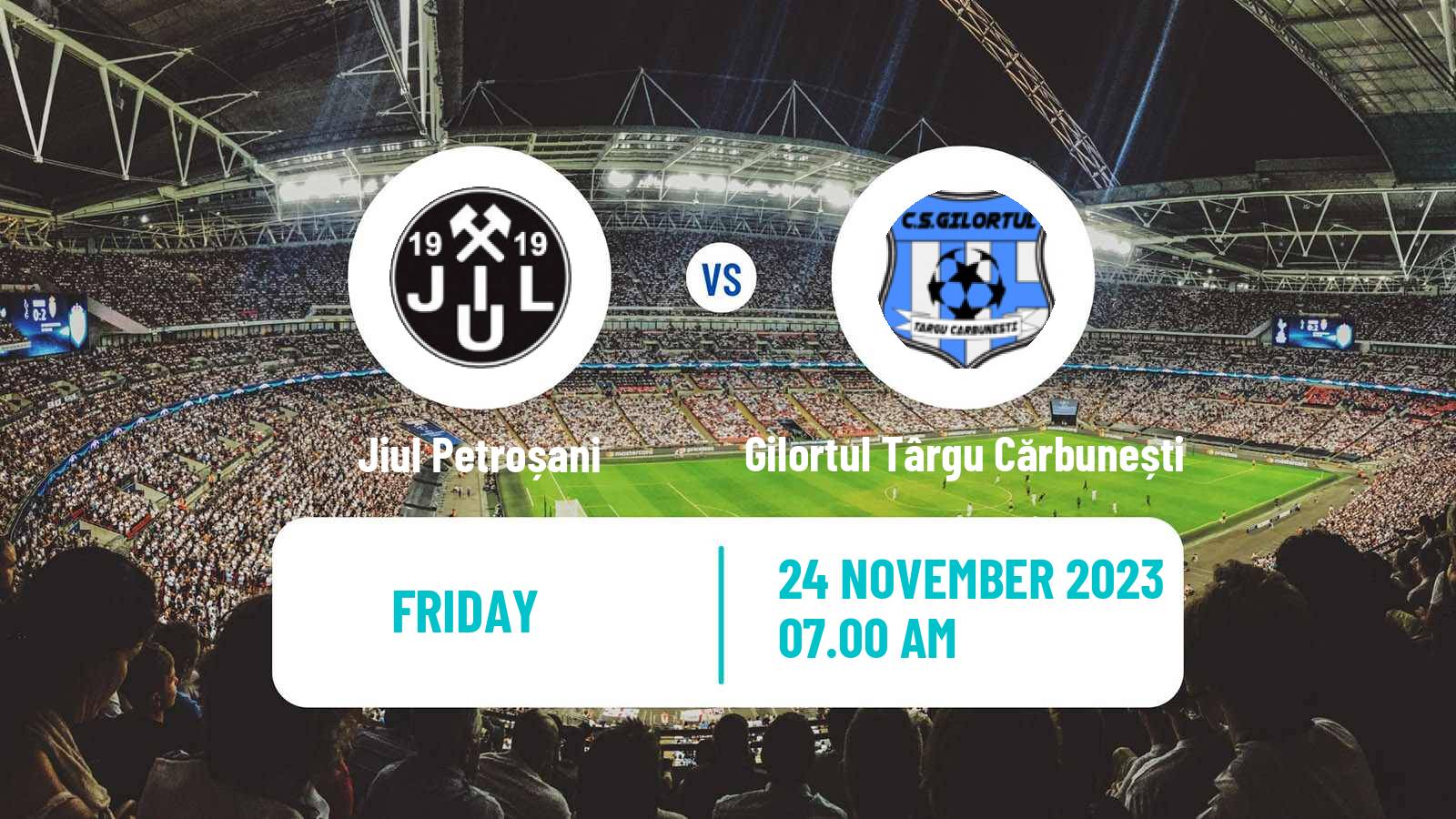 Soccer Romanian Liga 3 - Seria 7 Jiul Petroșani - Gilortul Târgu Cărbunești