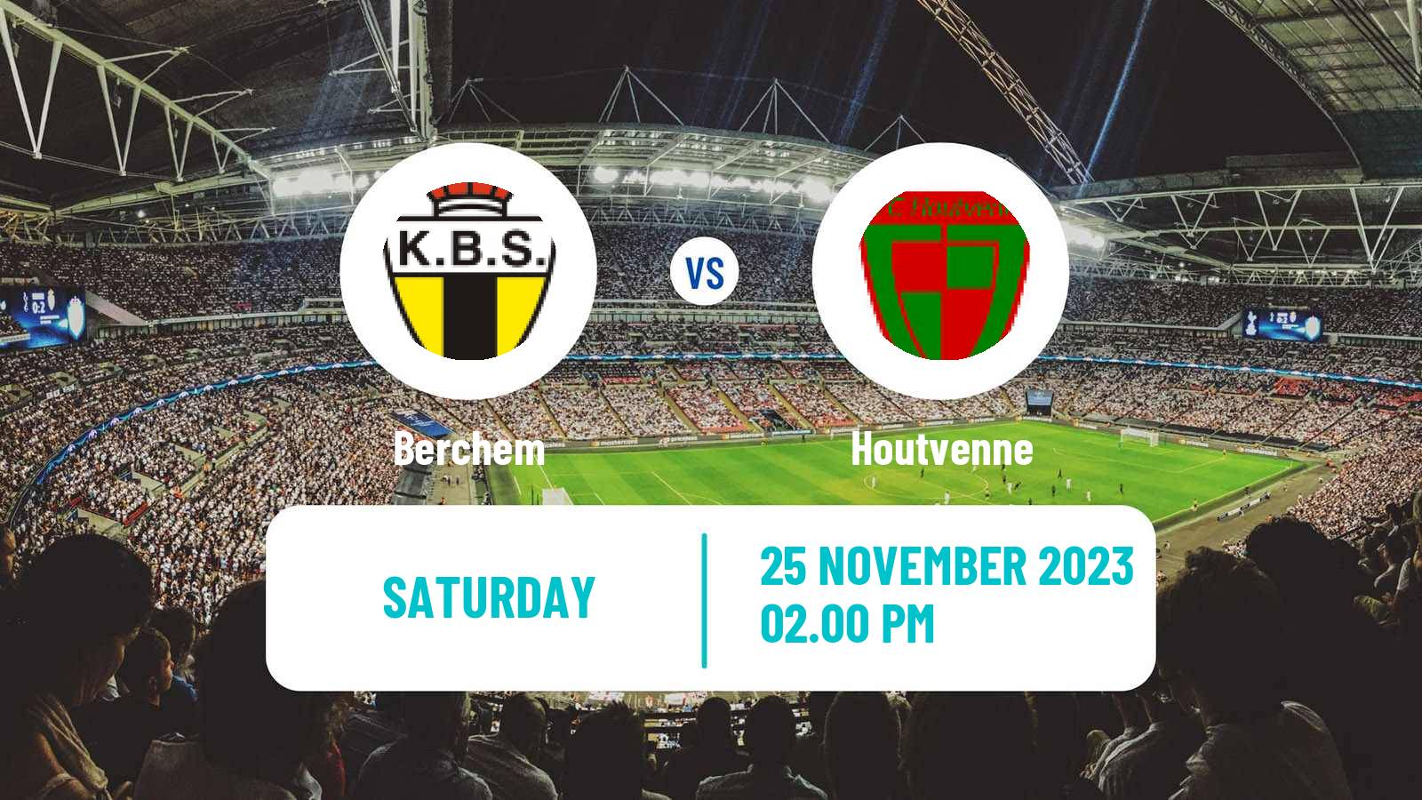 Soccer Belgian Second Amateur Division Group B Berchem - Houtvenne