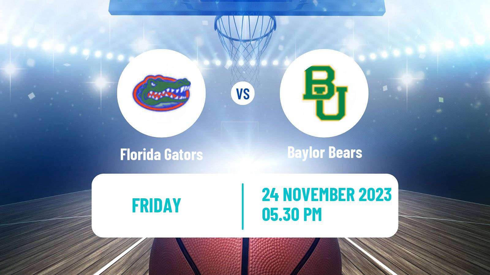 Basketball NCAA College Basketball Florida Gators - Baylor Bears