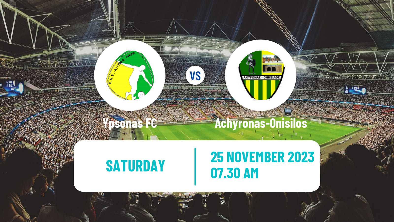 Soccer Cypriot Division 2 Ypsonas - Achyronas-Onisilos