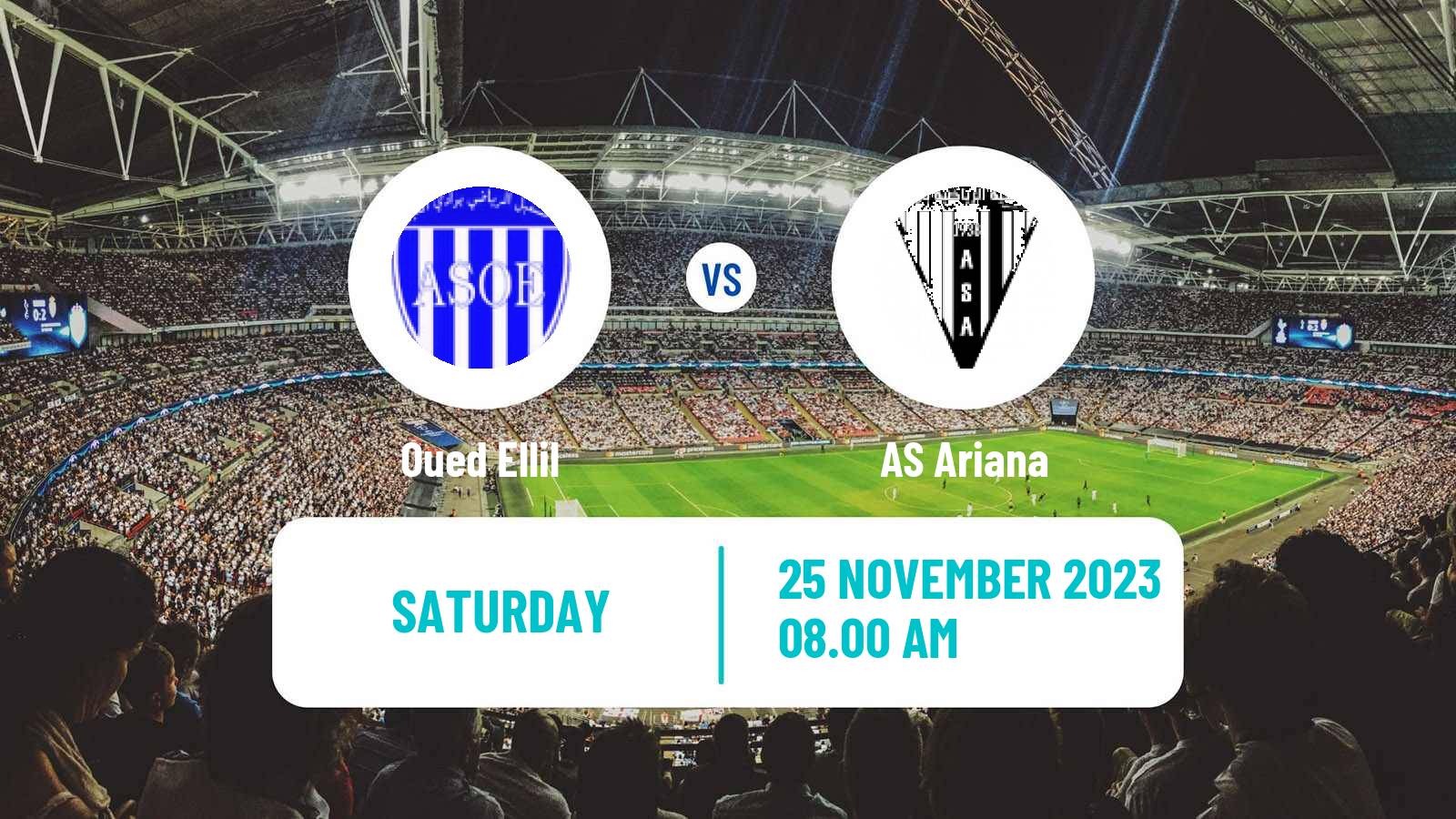 Soccer Tunisian Ligue 2 Oued Ellil - Ariana