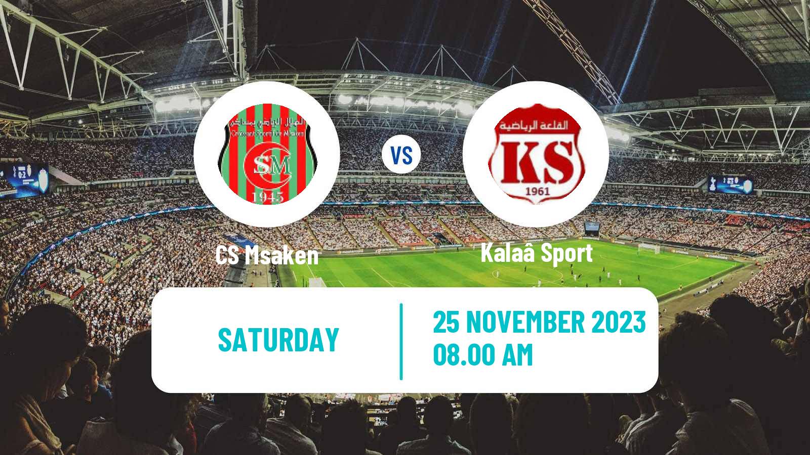 Soccer Tunisian Ligue 2 Msaken - Kalaâ