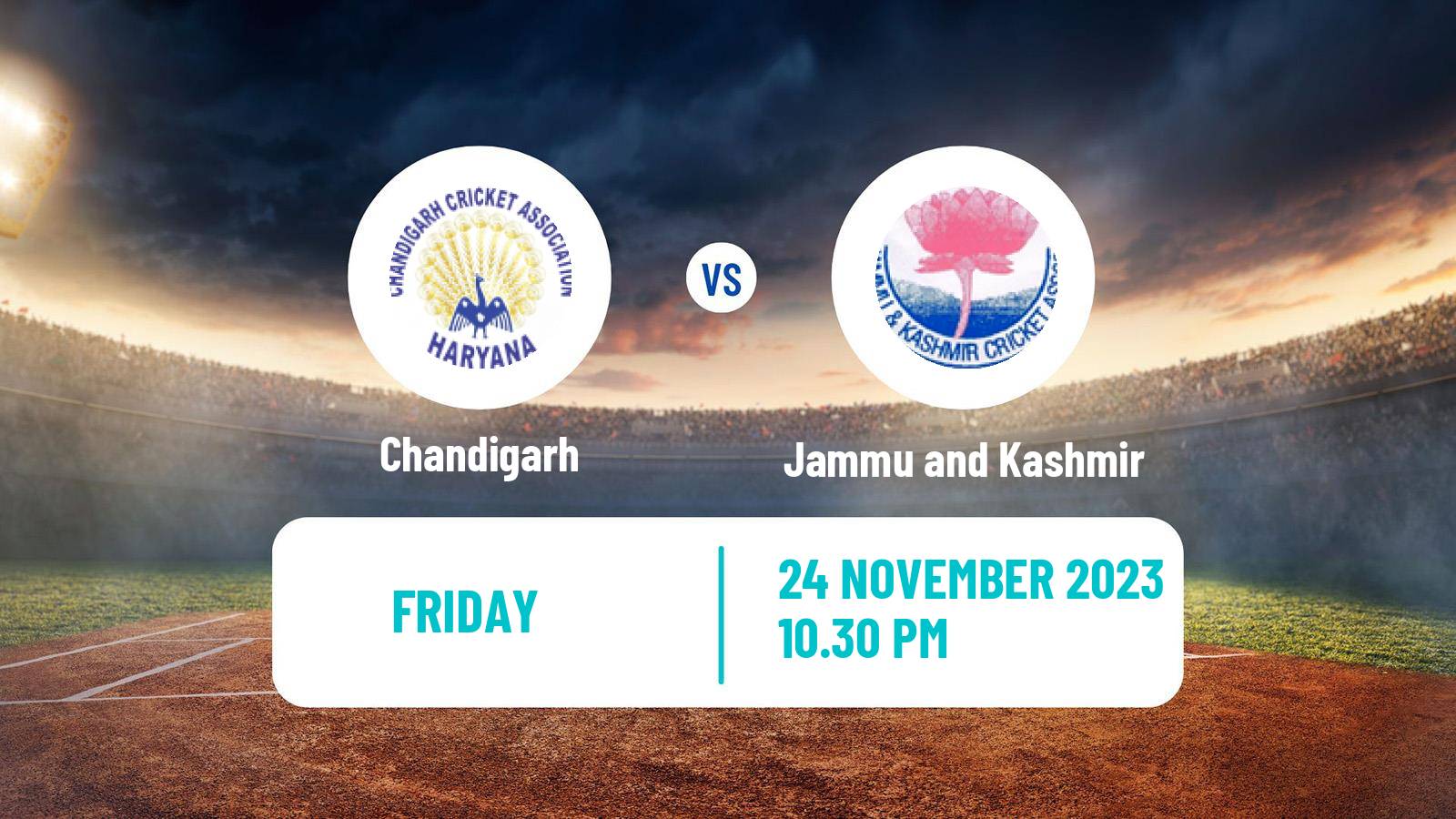 Cricket Vijay Hazare Trophy Chandigarh - Jammu and Kashmir