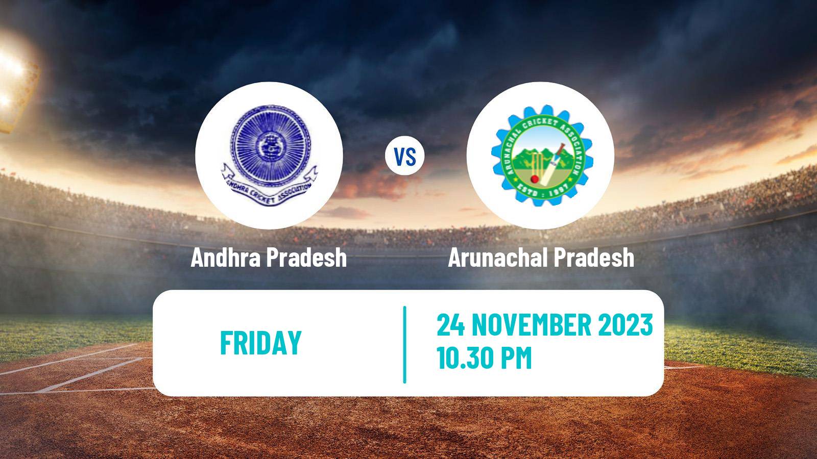 Cricket Vijay Hazare Trophy Andhra Pradesh - Arunachal Pradesh