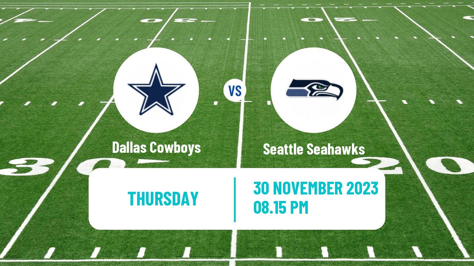 American football NFL Dallas Cowboys - Seattle Seahawks