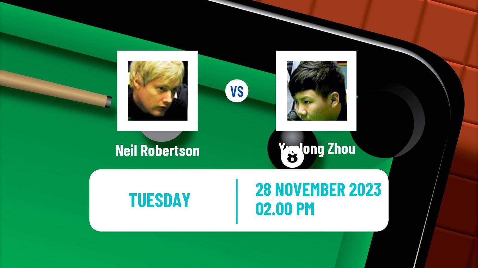 Snooker Uk Championship Neil Robertson - Yuelong Zhou