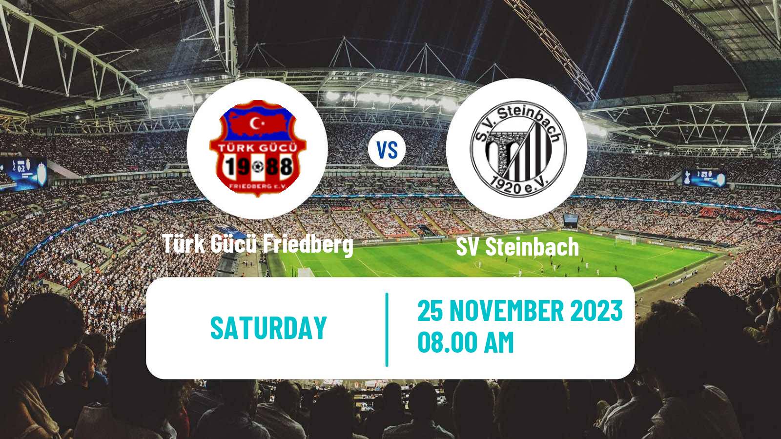 Soccer German Oberliga Hessen Türk Gücü Friedberg - SV Steinbach