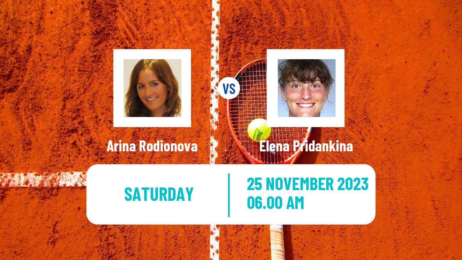 Tennis ITF W25 Lousada Women Arina Rodionova - Elena Pridankina