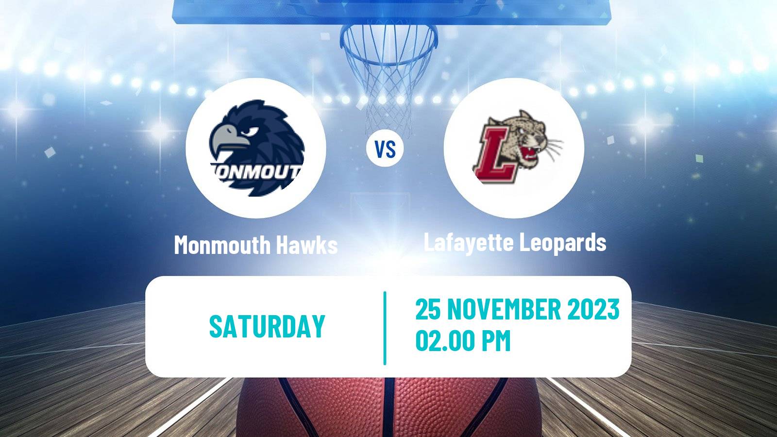 Basketball NCAA College Basketball Monmouth Hawks - Lafayette Leopards