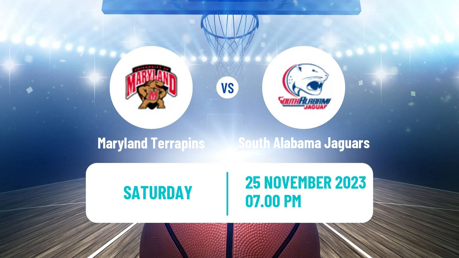 Basketball NCAA College Basketball Maryland Terrapins - South Alabama Jaguars