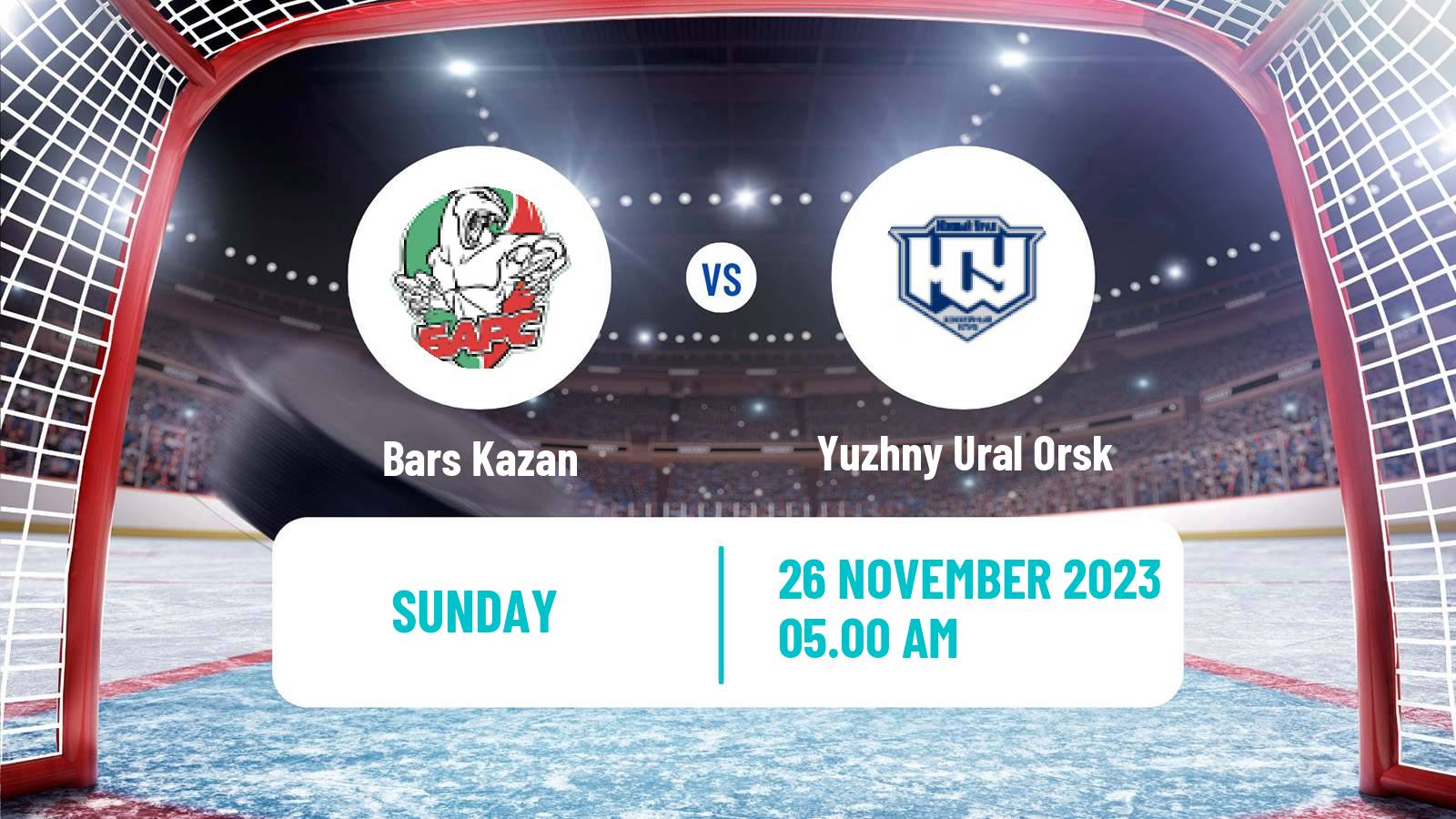 Hockey VHL Bars Kazan - Yuzhny Ural Orsk