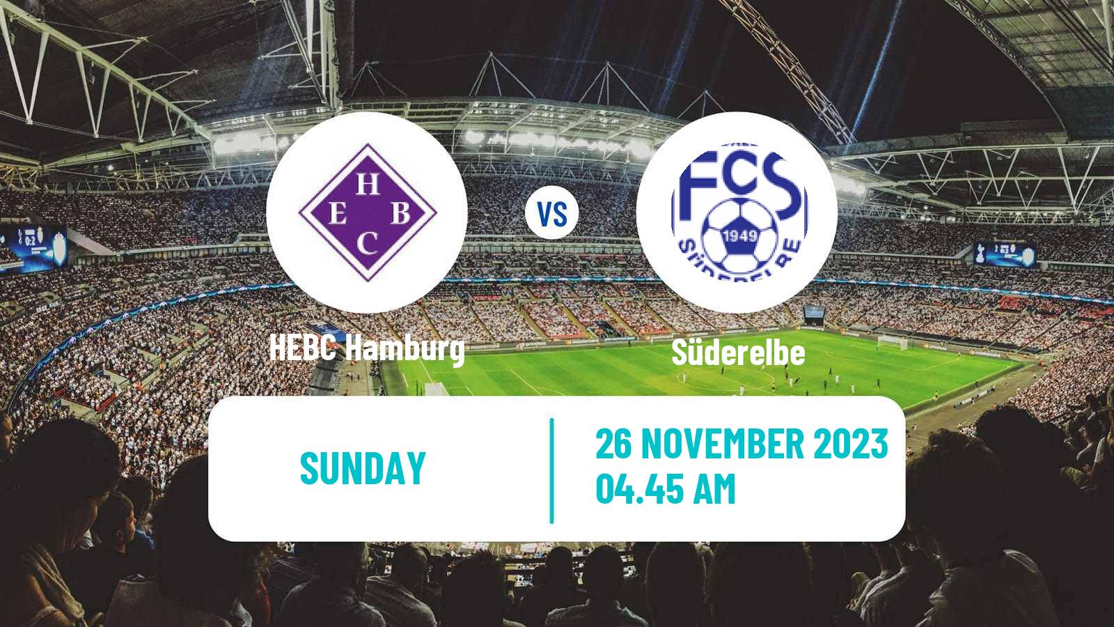 Soccer German Oberliga Hamburg HEBC Hamburg - Süderelbe