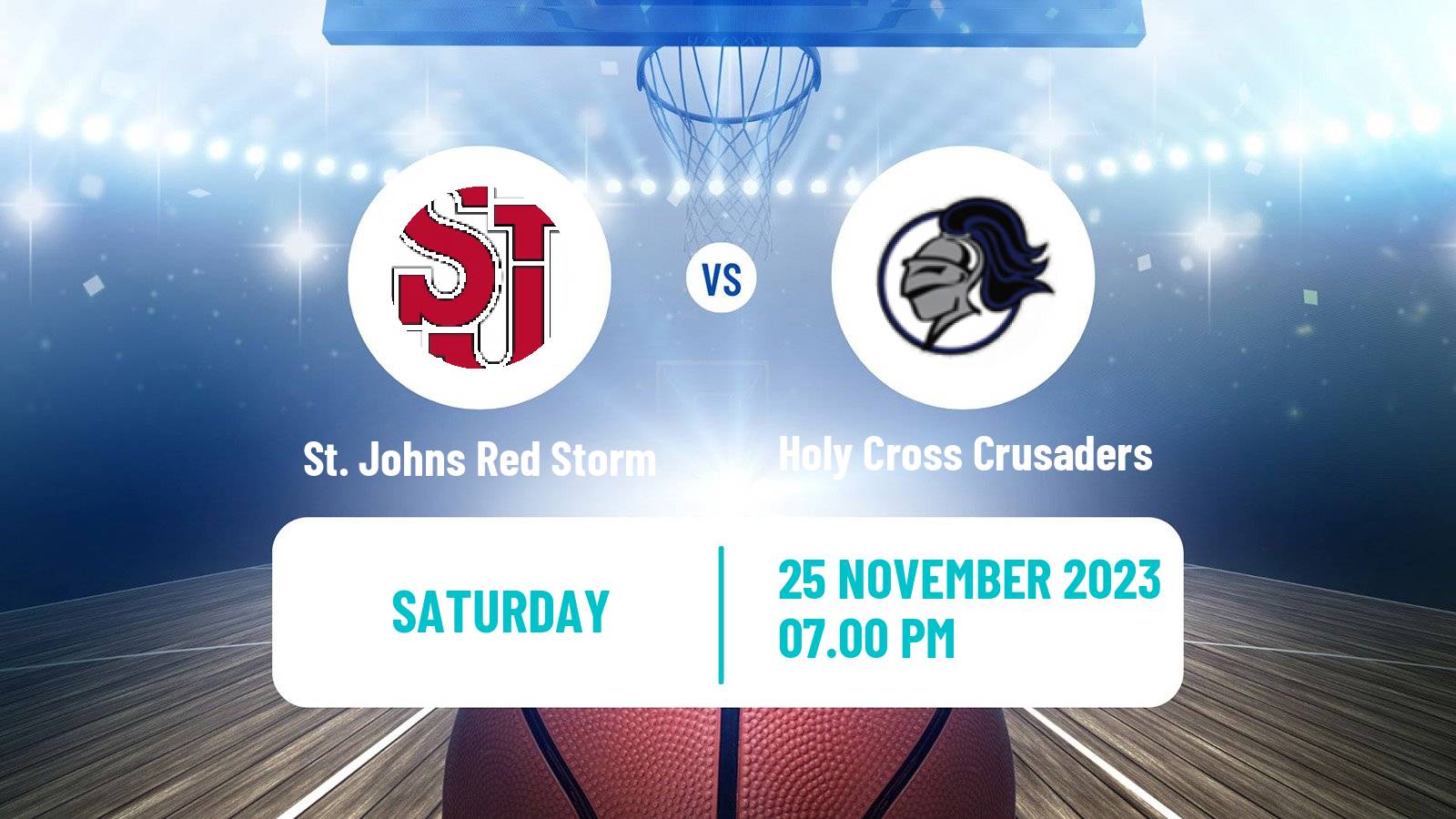 Basketball NCAA College Basketball St. Johns Red Storm - Holy Cross Crusaders