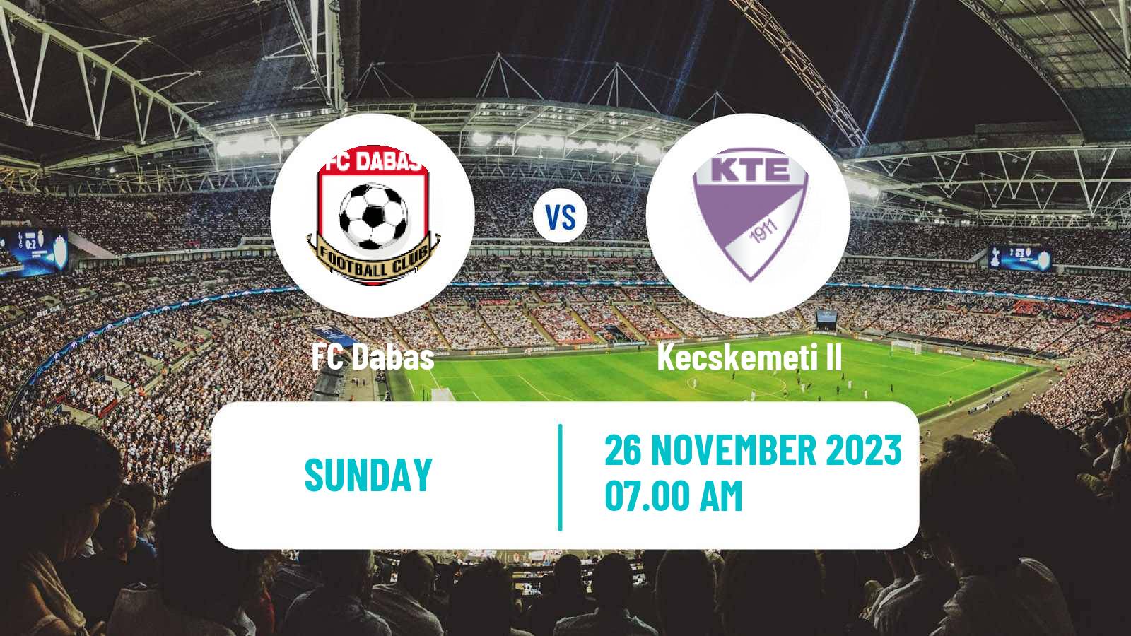 Soccer Hungarian NB III Southeast Dabas - Kecskemeti II