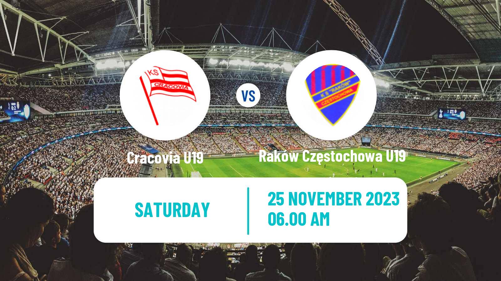 Soccer Polish Central Youth League Cracovia U19 - Raków Częstochowa U19