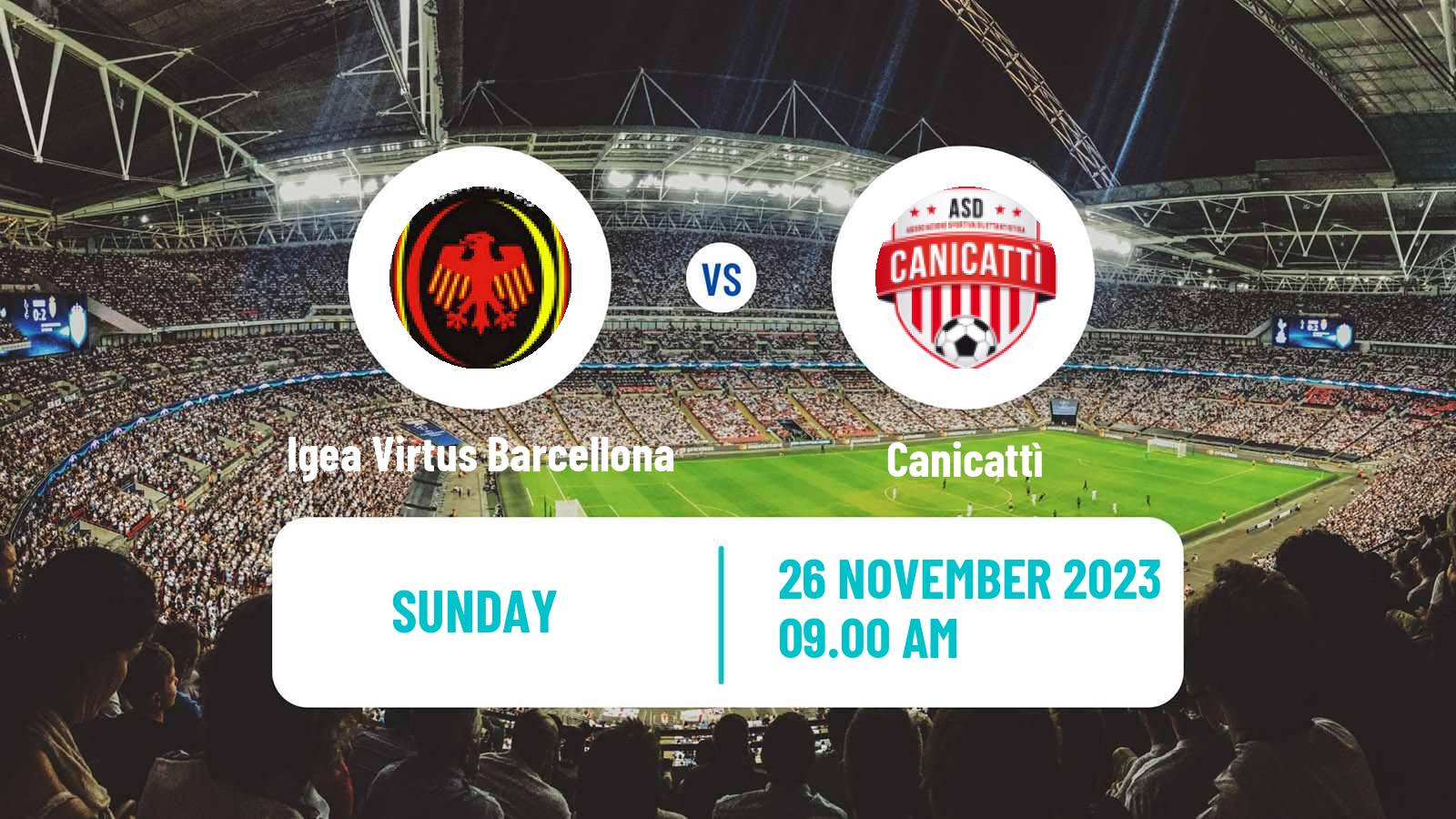 Soccer Italian Serie D - Group I Igea Virtus Barcellona - Canicattì