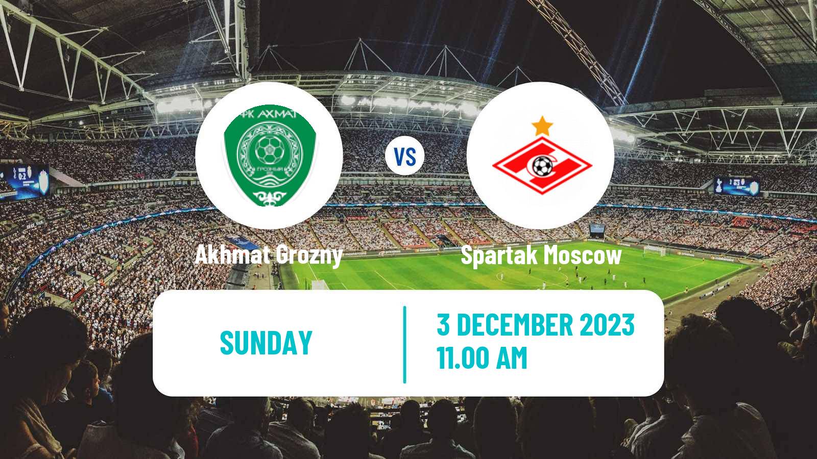 Soccer Russian Premier League Akhmat Grozny - Spartak Moscow