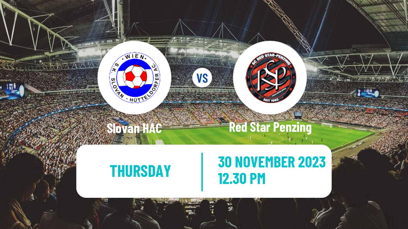 Soccer Austrian Landesliga Wien Slovan HAC - Red Star Penzing