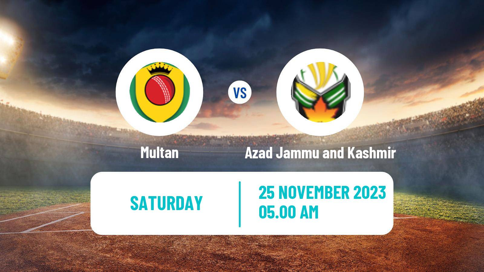 Cricket Pakistan T-20 Cup Multan - Azad Jammu and Kashmir