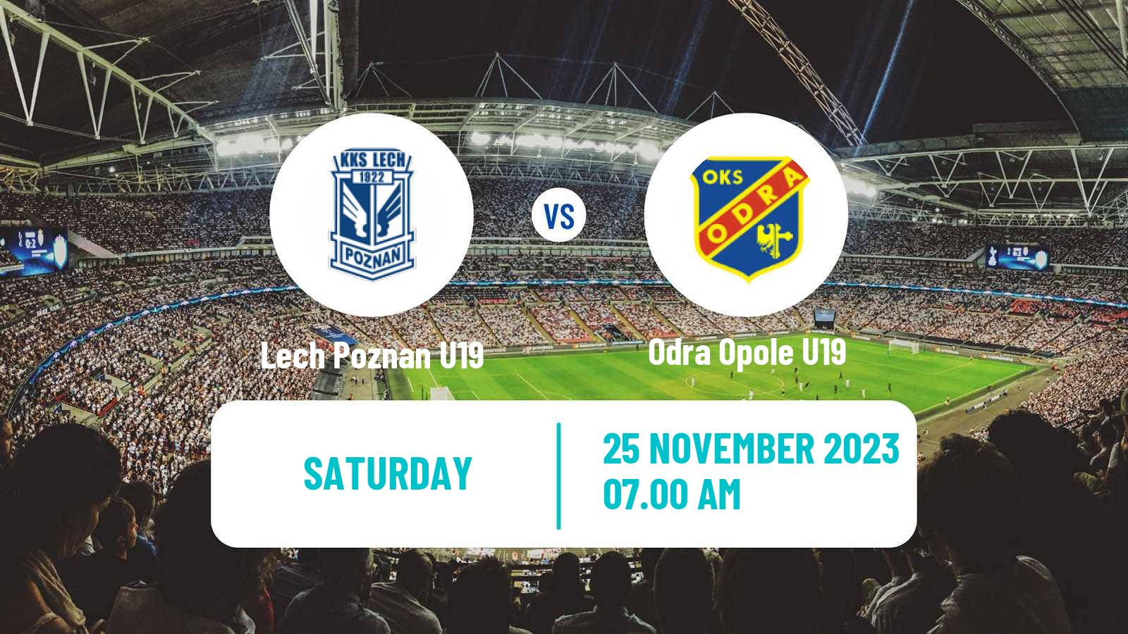 Soccer Polish Central Youth League Lech Poznan U19 - Odra Opole U19