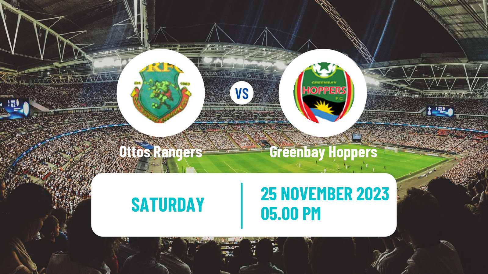 Soccer Antigua and Barbuda FA Premier League Ottos Rangers - Greenbay Hoppers