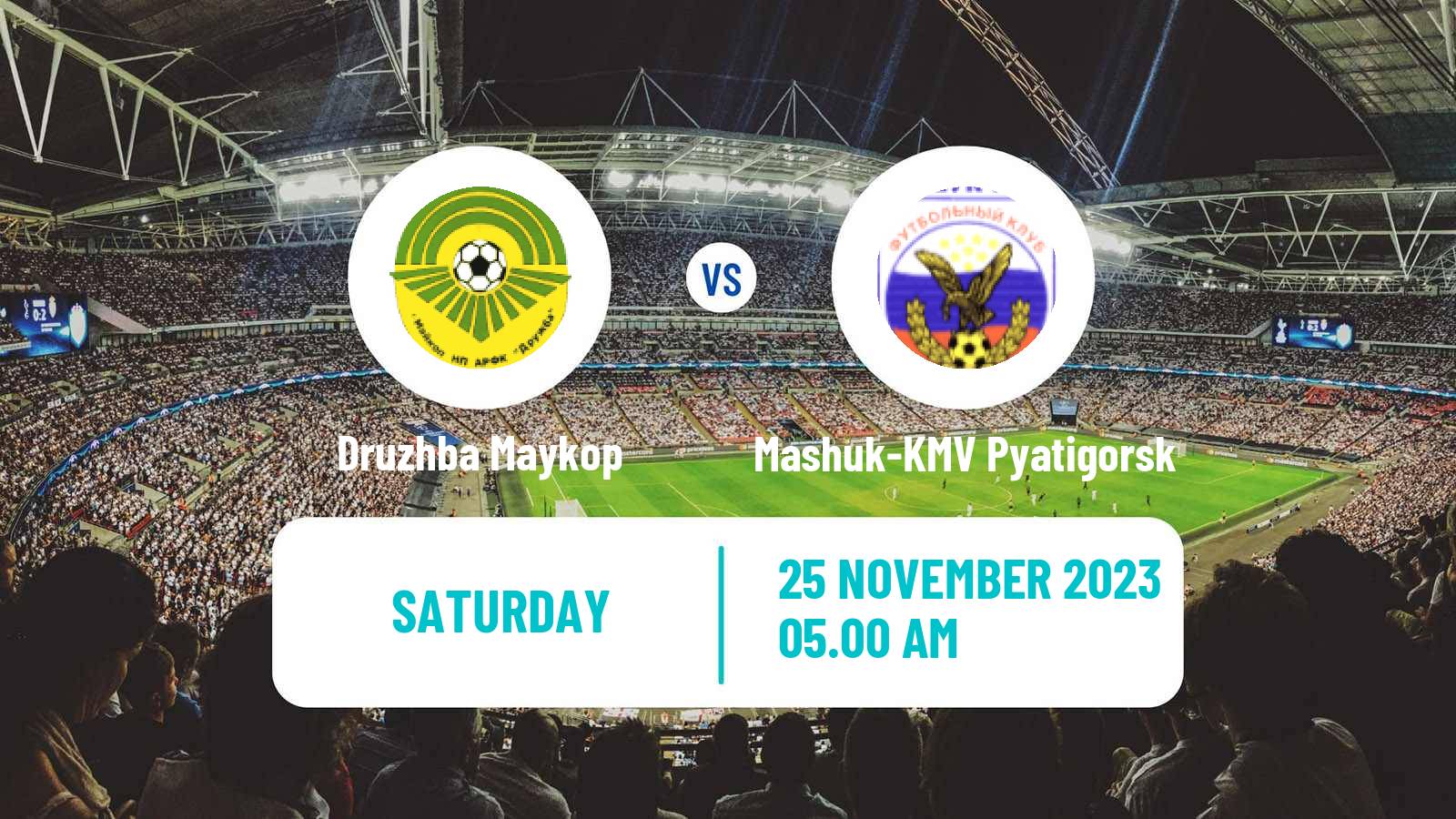 Soccer FNL 2 Division B Group 1 Druzhba Maykop - Mashuk-KMV Pyatigorsk