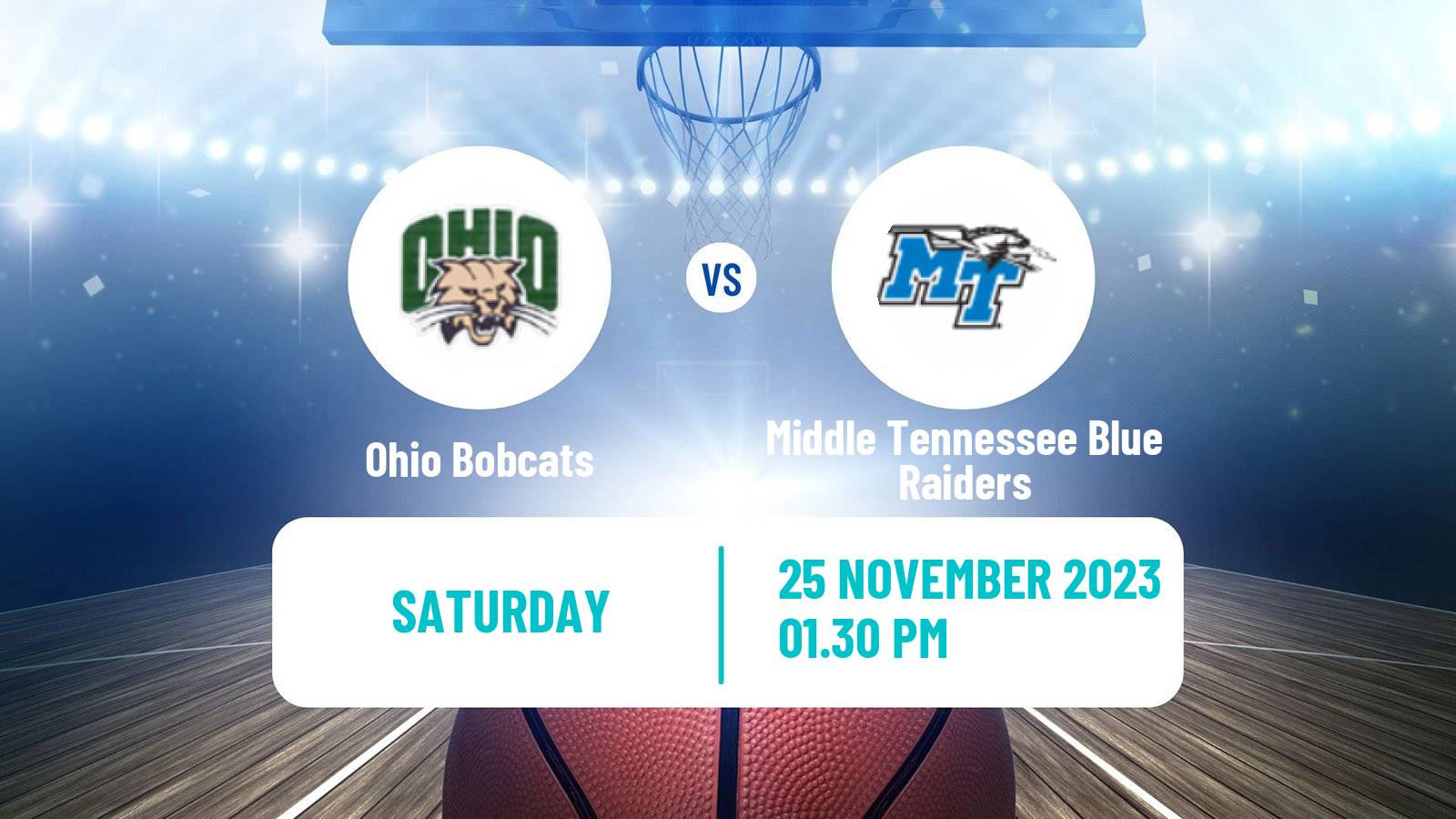 Basketball NCAA College Basketball Ohio Bobcats - Middle Tennessee Blue Raiders