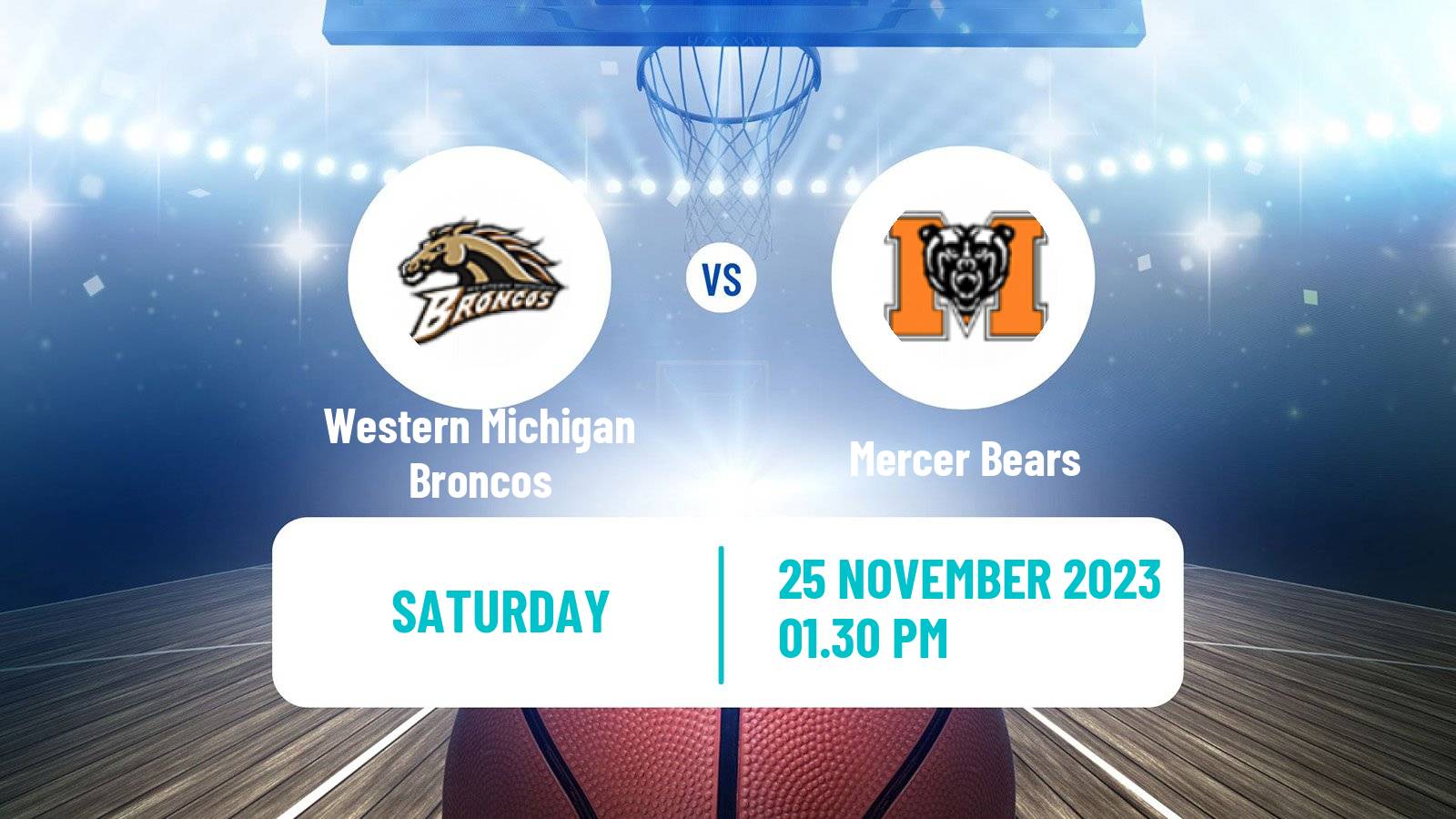 Basketball NCAA College Basketball Western Michigan Broncos - Mercer Bears