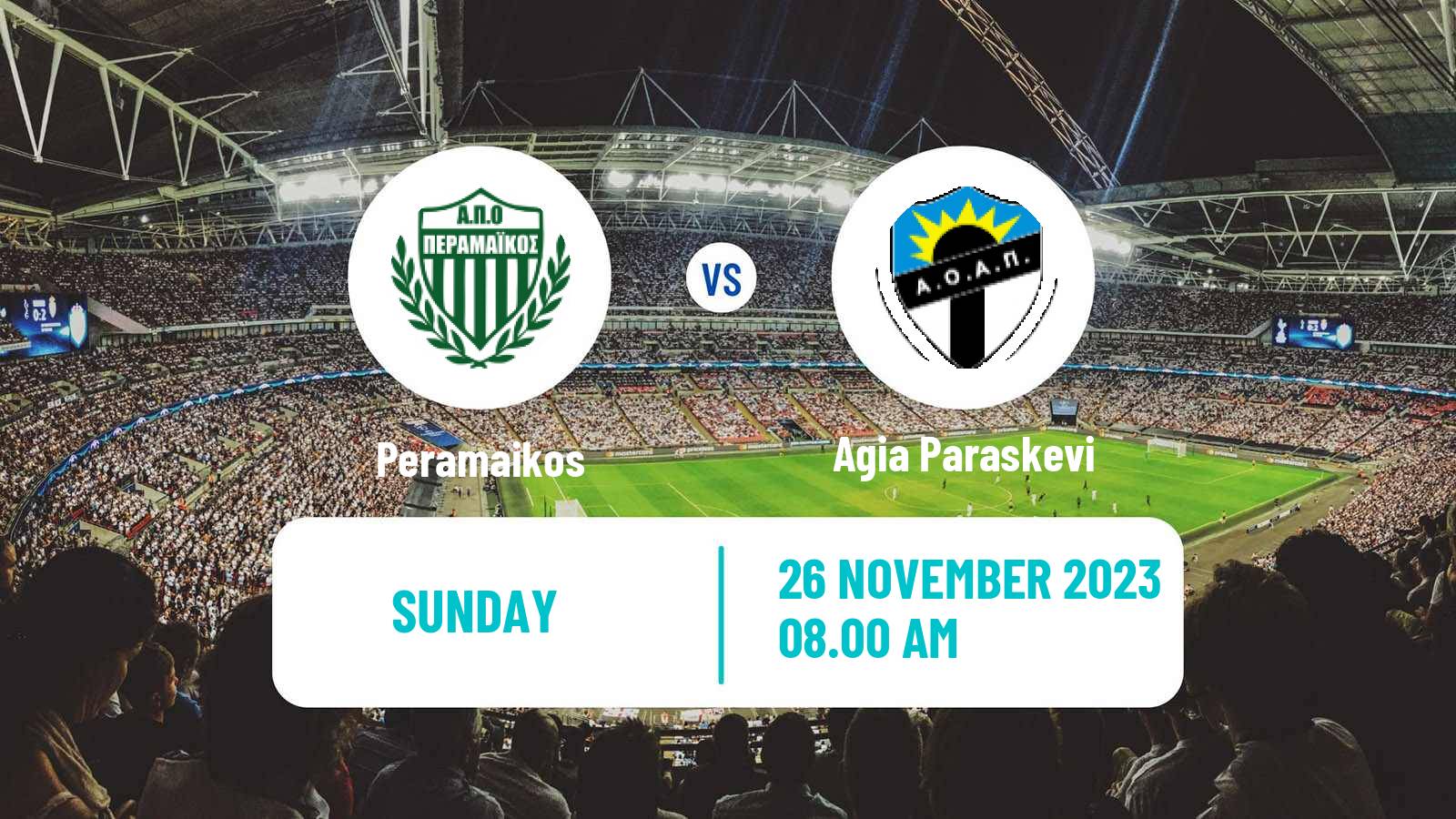 Soccer Greek Gamma Ethniki - Group 4 Peramaikos - Agia Paraskevi