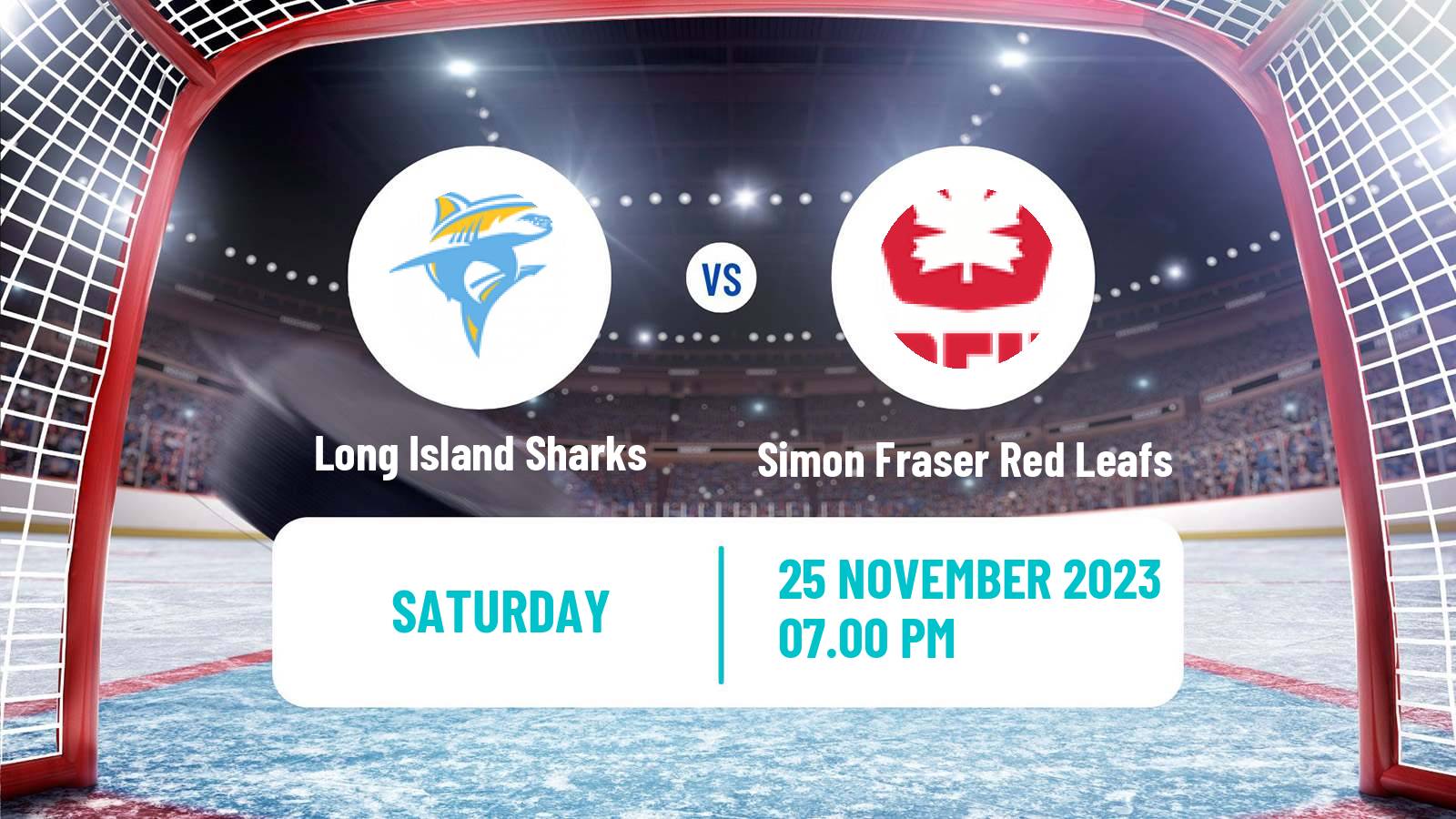 Hockey NCAA Hockey Long Island Sharks - Simon Fraser Red Leafs