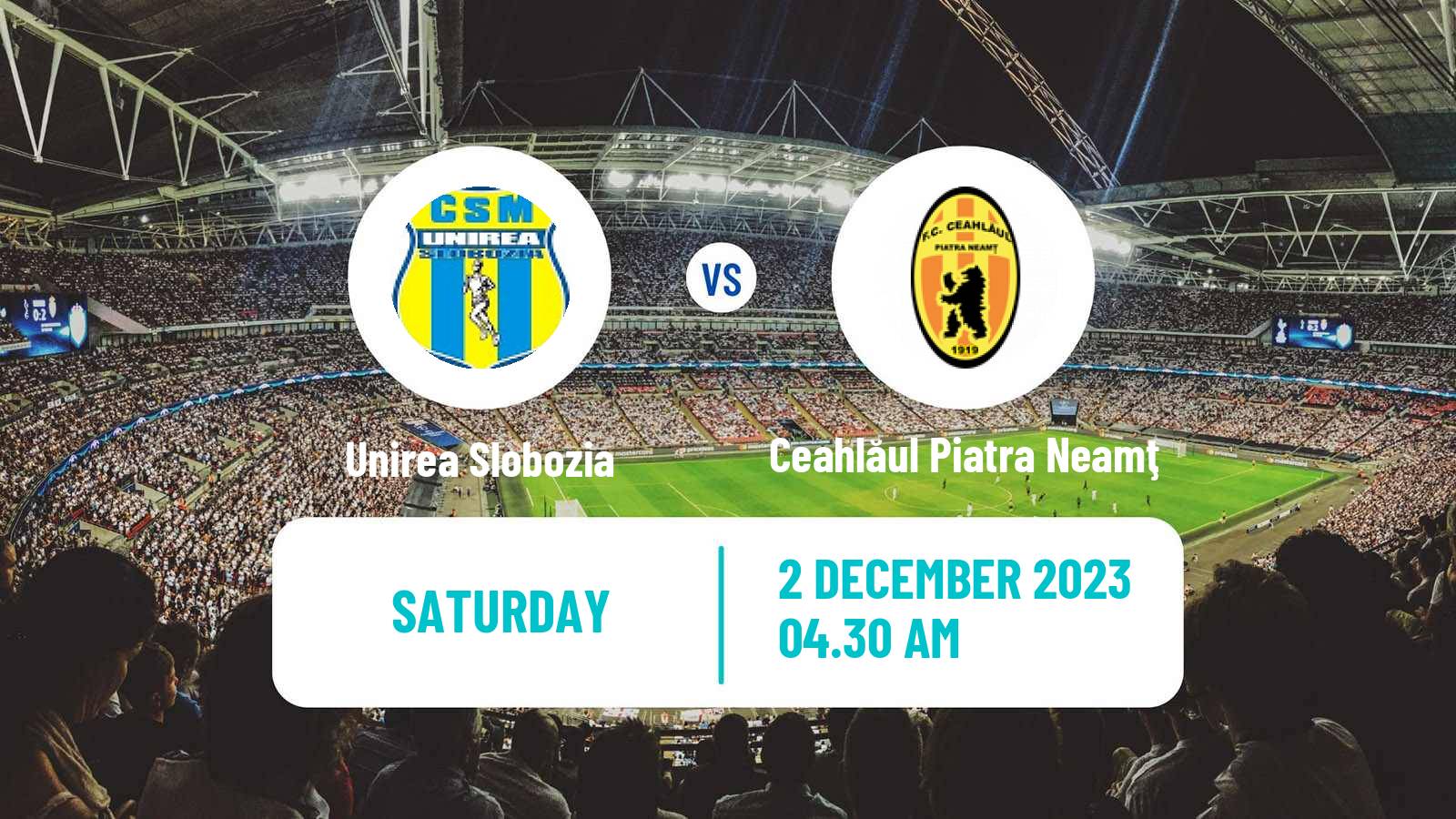 Soccer Romanian Division 2 Unirea Slobozia - Ceahlăul Piatra Neamţ