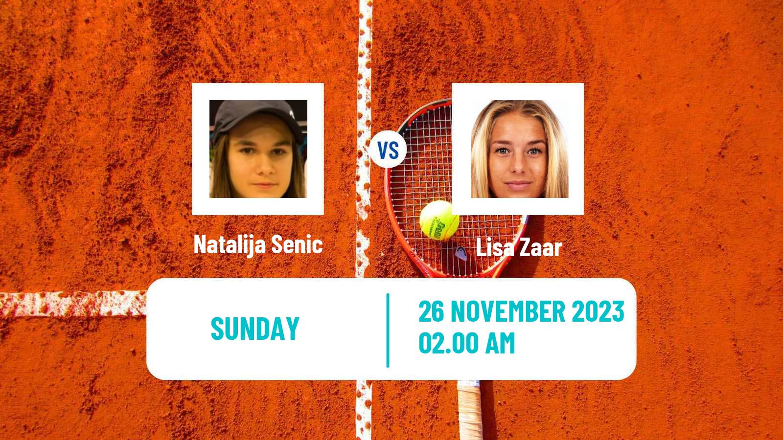 Tennis ITF W15 Antalya 19 Women Natalija Senic - Lisa Zaar