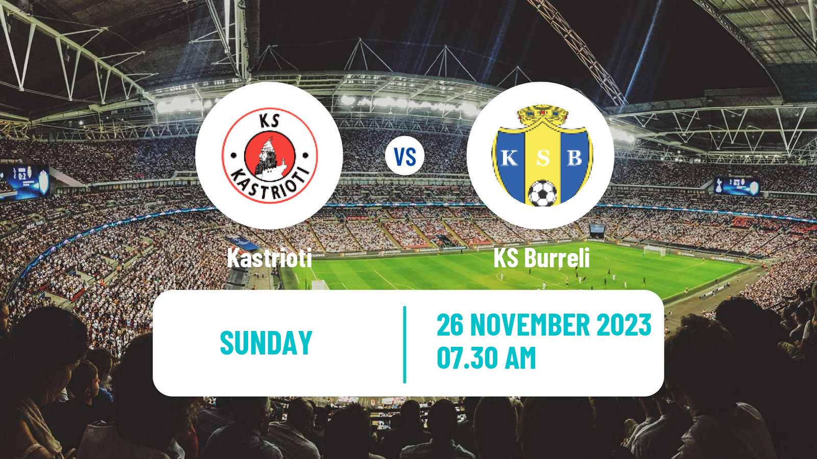 Soccer Albanian First Division Kastrioti - Burreli