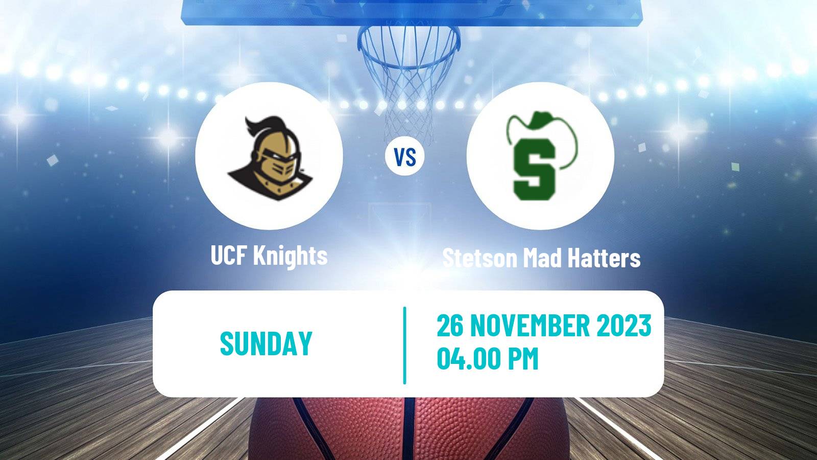 Basketball NCAA College Basketball UCF Knights - Stetson Mad Hatters