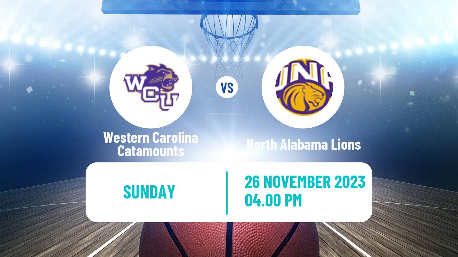 Basketball NCAA College Basketball Western Carolina Catamounts - North Alabama Lions