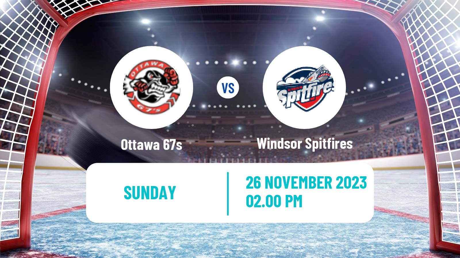 Hockey OHL Ottawa 67s - Windsor Spitfires