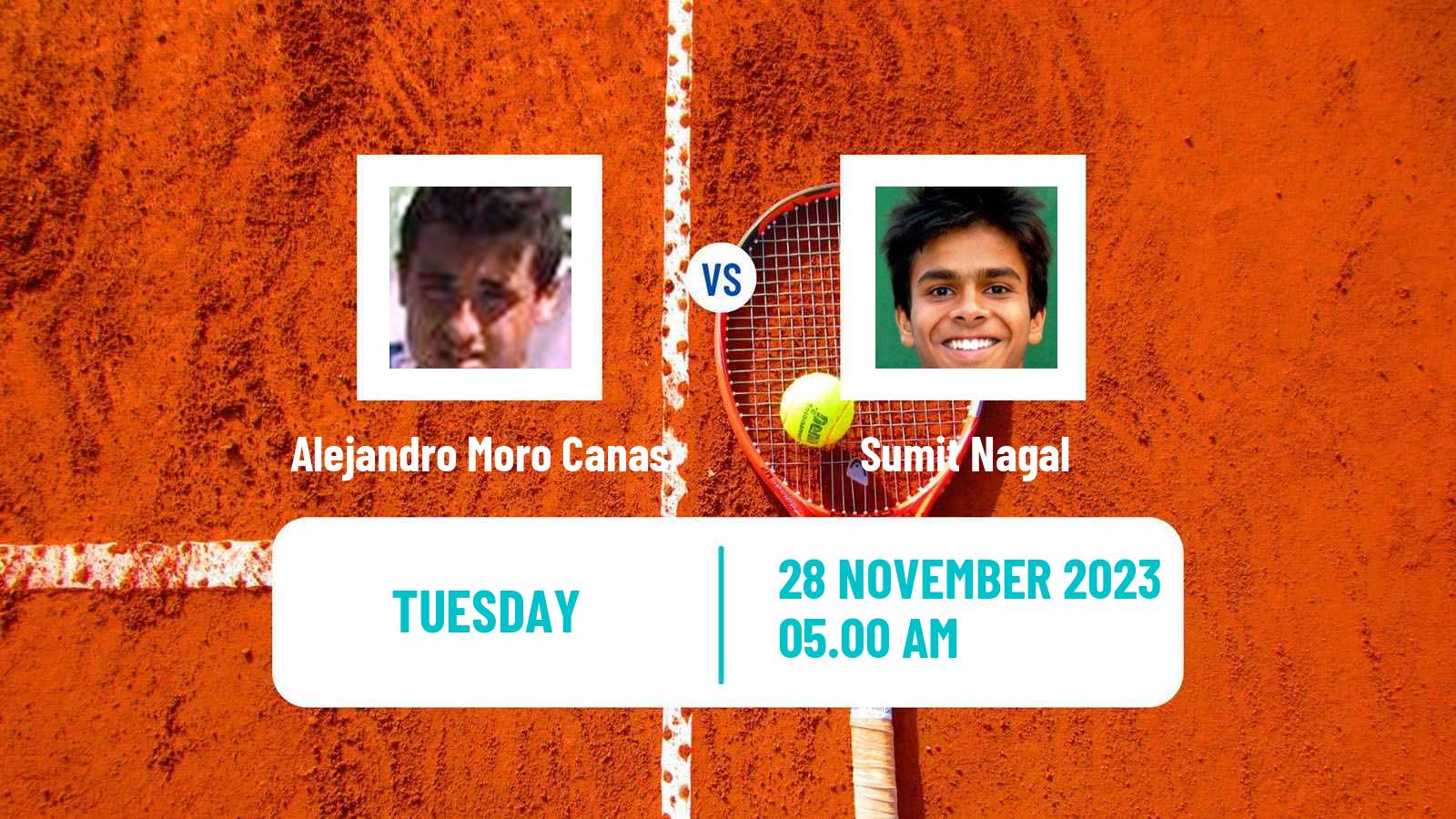 Tennis Maspalomas Challenger Men Alejandro Moro Canas - Sumit Nagal