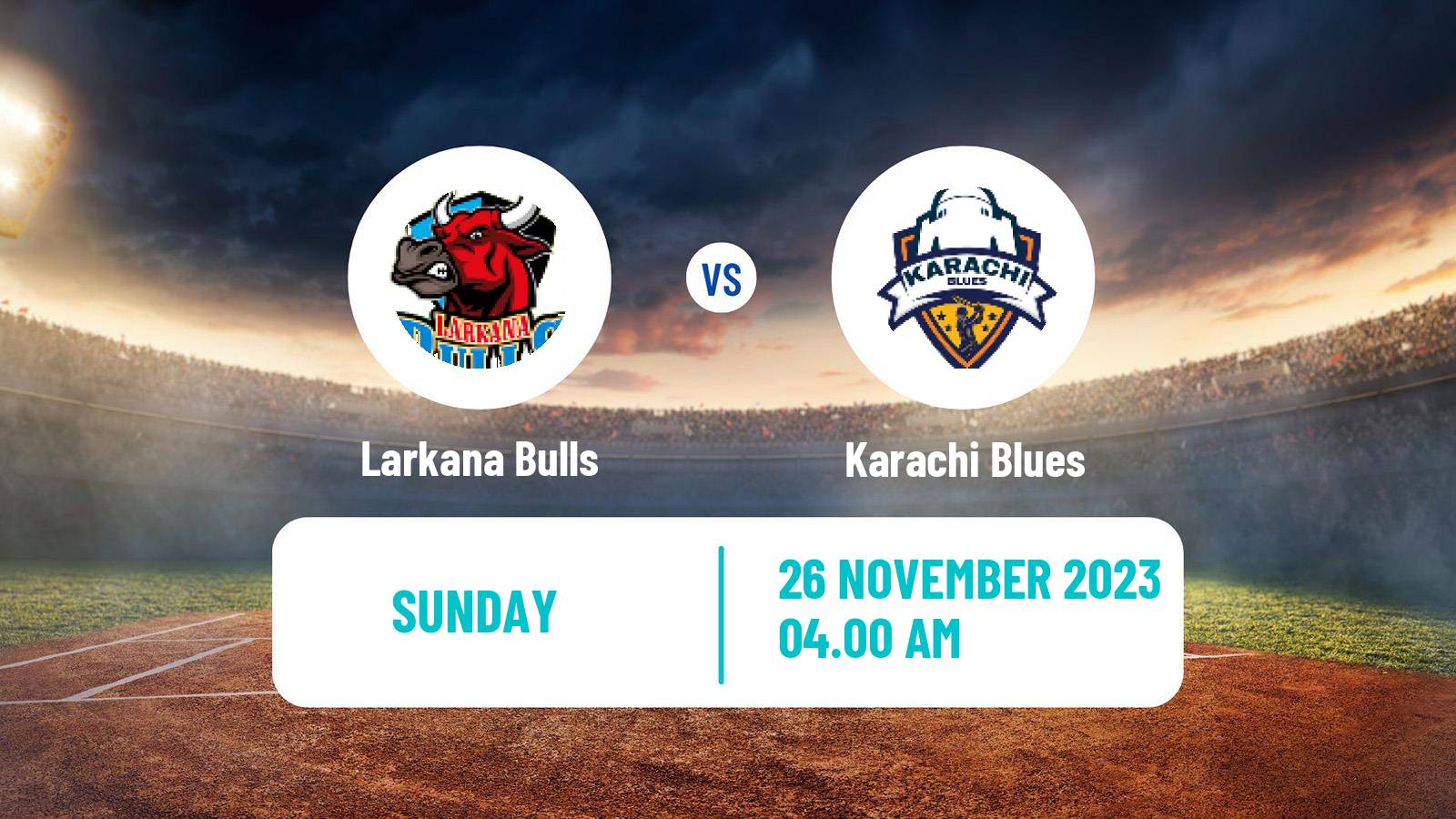 Cricket Pakistan T-20 Cup Larkana Bulls - Karachi Blues