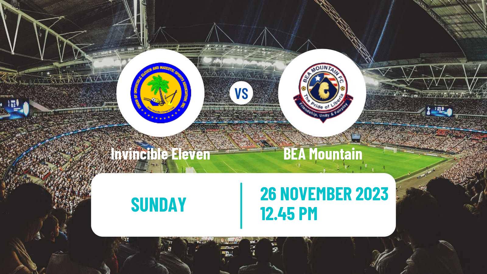 Soccer Liberian First Division Invincible Eleven - BEA Mountain