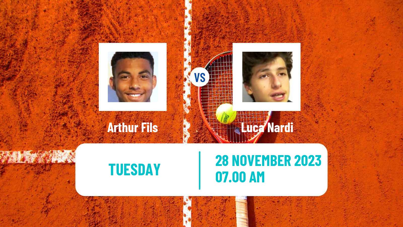 Tennis ATP Next Gen Finals Arthur Fils - Luca Nardi