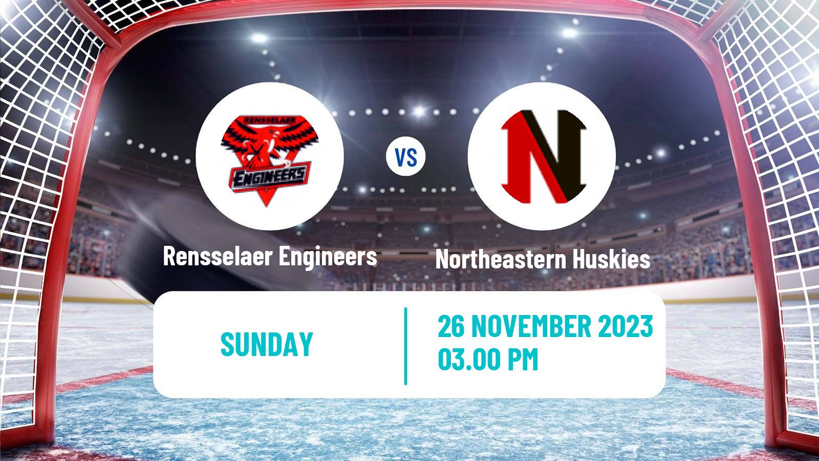 Hockey NCAA Hockey Rensselaer Engineers - Northeastern Huskies