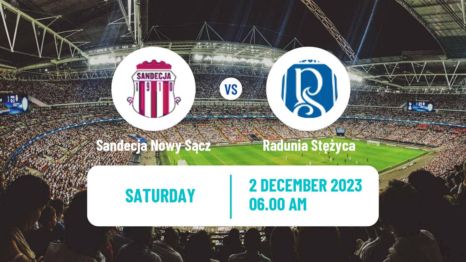 Soccer Polish Division 2 Sandecja Nowy Sącz - Radunia Stężyca