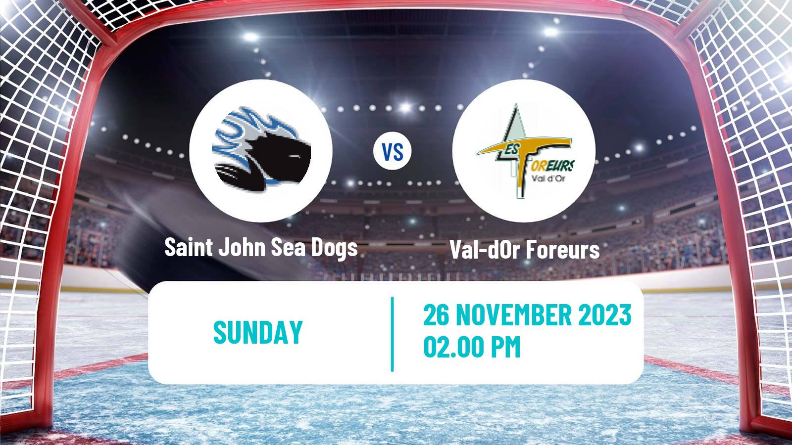 Hockey QMJHL Saint John Sea Dogs - Val-dOr Foreurs