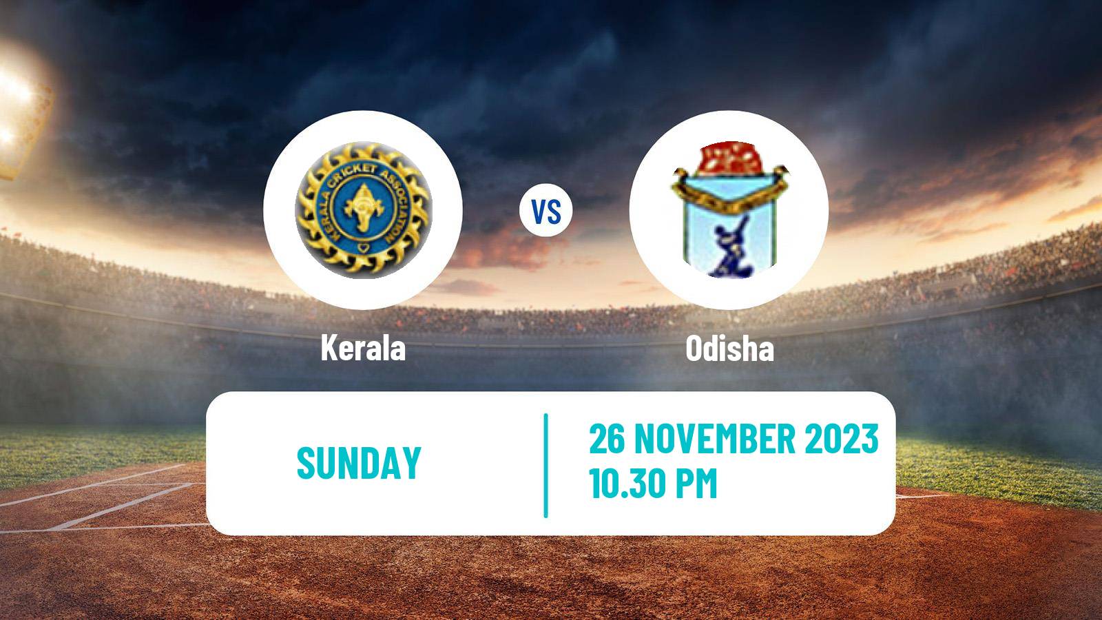 Cricket Vijay Hazare Trophy Kerala - Odisha